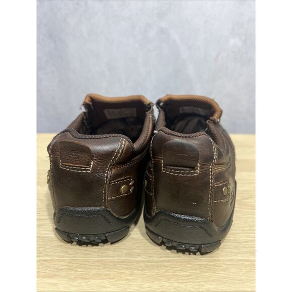 Skechers Mens Size 8 Relaxed Step Diameter Slip On Shoes 61779 Brown Leather - Picture 3 of 9